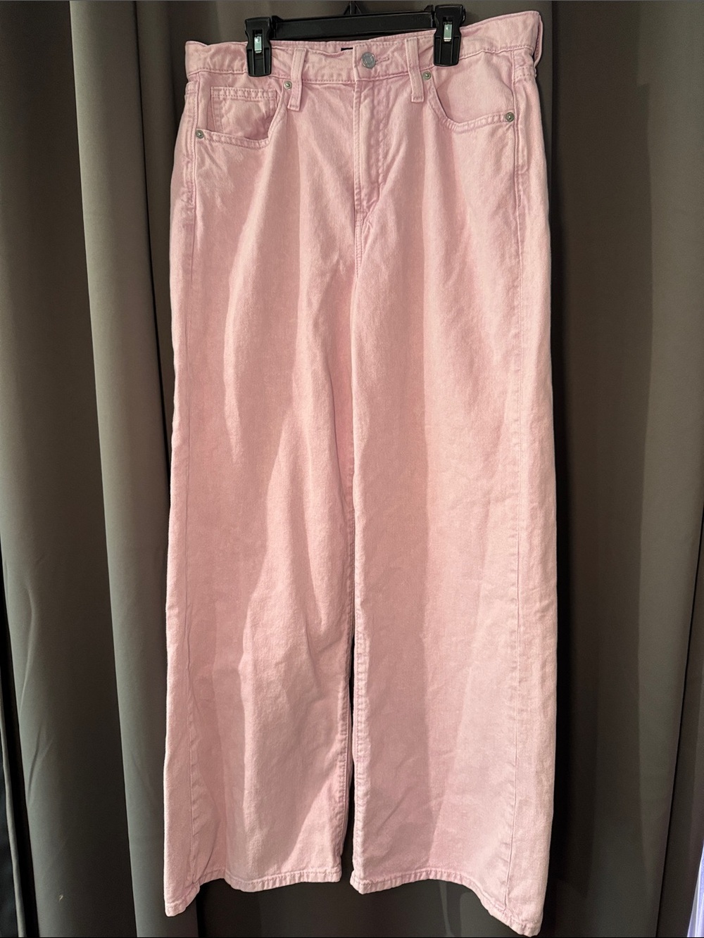 GAP Pastel Pink High-Rise Wide Leg Jeans - size 8/29R - 100% cotton
